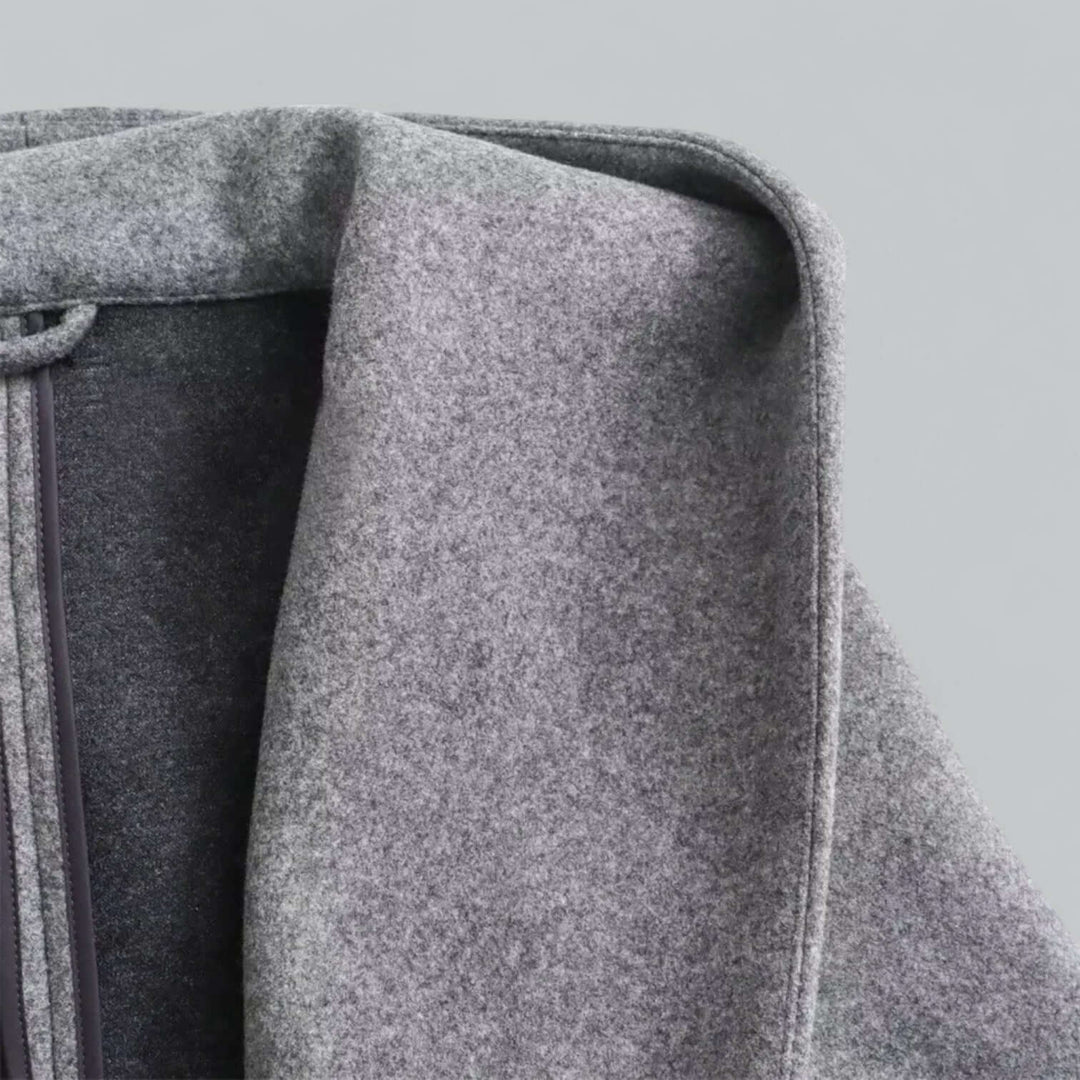 Women's long outerwear: a chic hooded trench coat, perfect for layering in fall and winter.