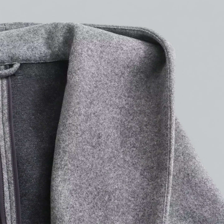 Women's long outerwear: a chic hooded trench coat, perfect for layering in fall and winter.