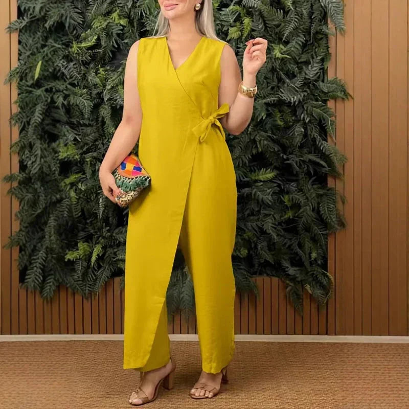 Comfortable & chic women's jumpsuit, perfect for effortless elegance. Stylish one-piece fashion apparel.