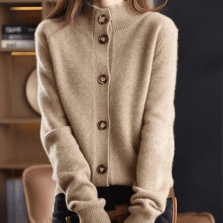 Cozy women's long sleeve sweater cardigan for casual wear & comfortable layering.