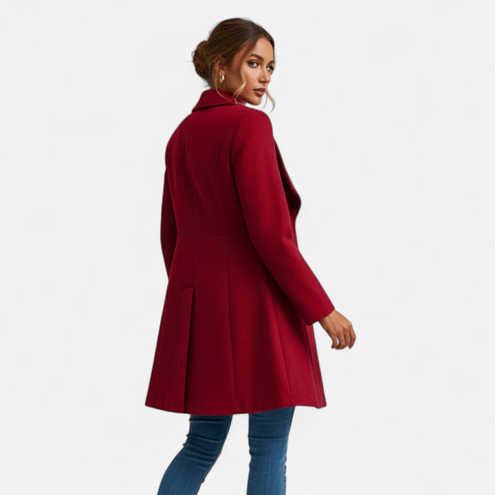 Chic ladies' winter outerwear: a long lapel wool coat for elegant warmth.