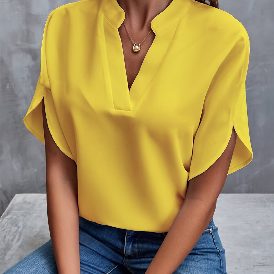 Spring style essential: a women's lightweight and elegant sleeved blouse.