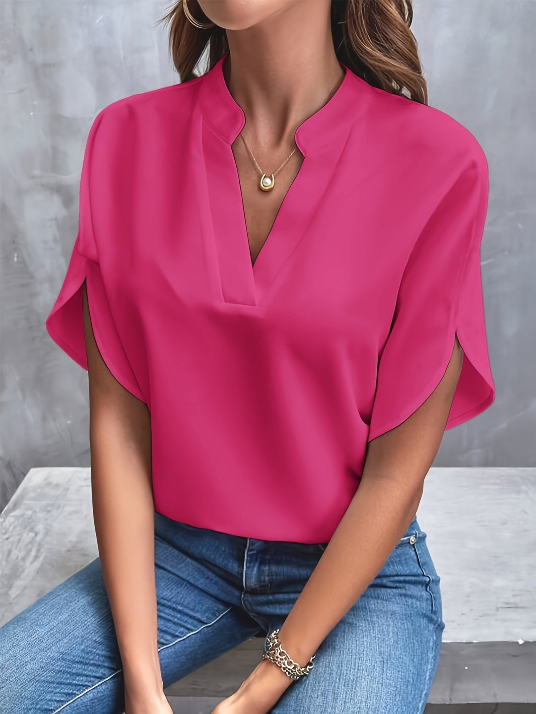Versatile women's blouse, a must-have elegant top for your wardrobe.