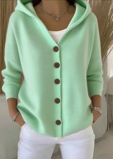 Versatile hooded lightweight cardigan for women, a chic & comfortable layering piece for any season.