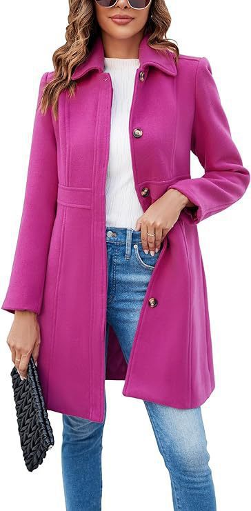 Long elegant coat for women, a must-have stylish jacket for modern classic winter fashion.