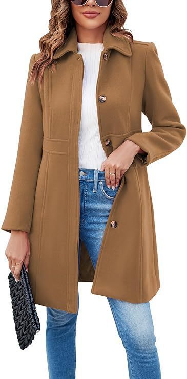 Women's classic long coat, a versatile and warm outerwear piece for elegant winter fashion ensembles.