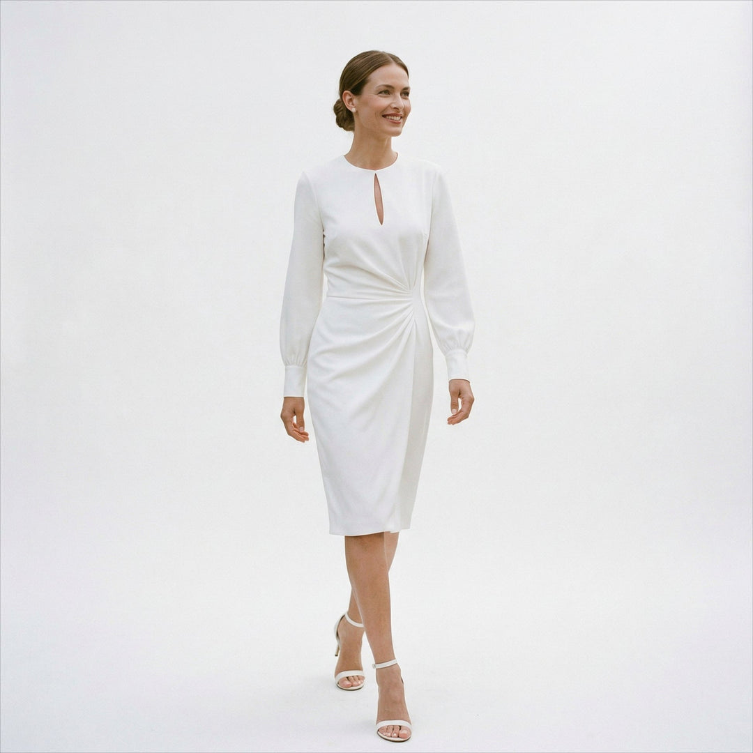 Stylish long sleeve formal dress for women, an elegant choice for evening wear and events.