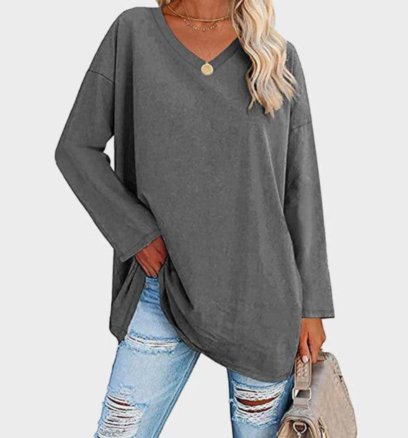 Sophisticated women's long sleeve pullover. Chic everyday sweater for comfortable fall & winter.