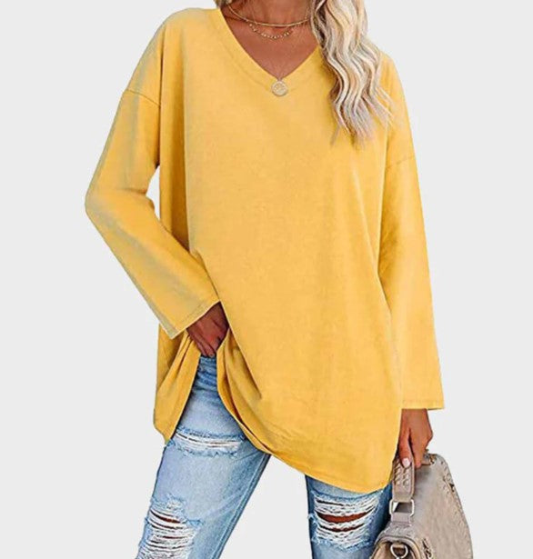 Comfortable women's long sleeve everyday pullover. Chic knitwear for elegant winter layering.