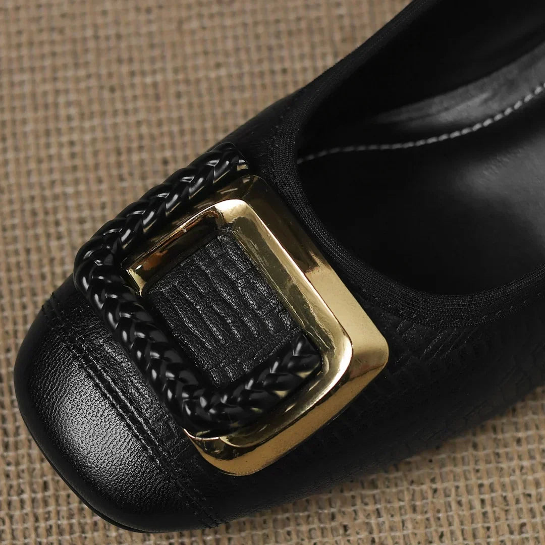 Women's low block heel pumps offering all-day comfort, ideal fashion footwear for any occasion.