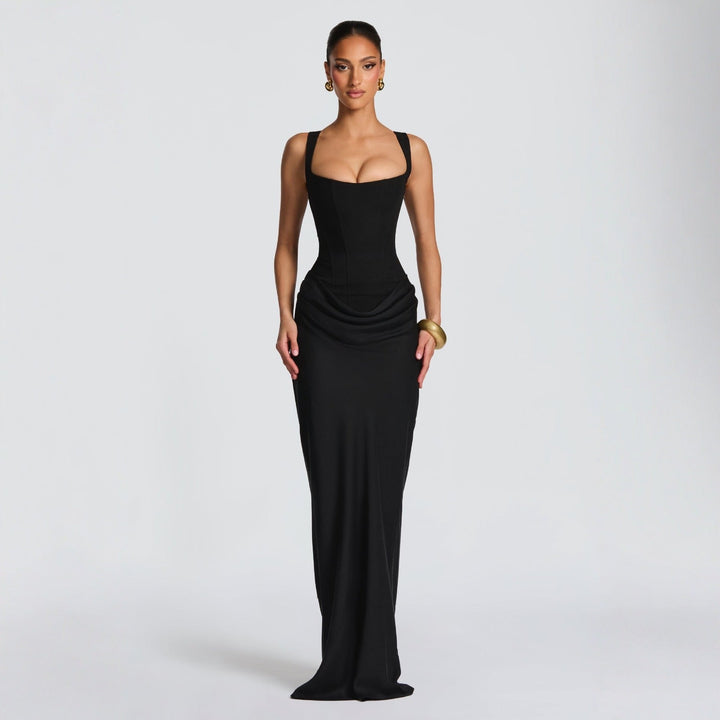 A stunning women's elegant maxi dress designed for a flattering, fitted look.