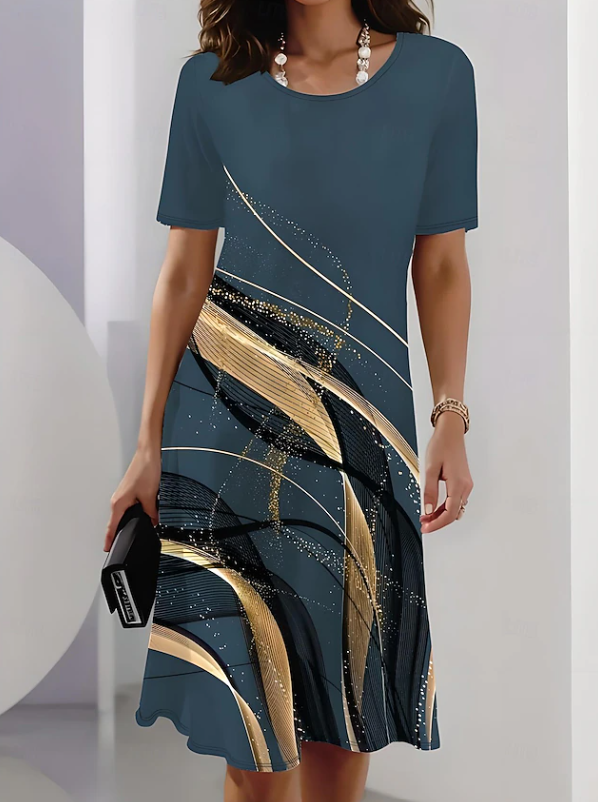 Sophisticated women's midi dress in a rich color, an elegant choice for evening parties & formal wear.