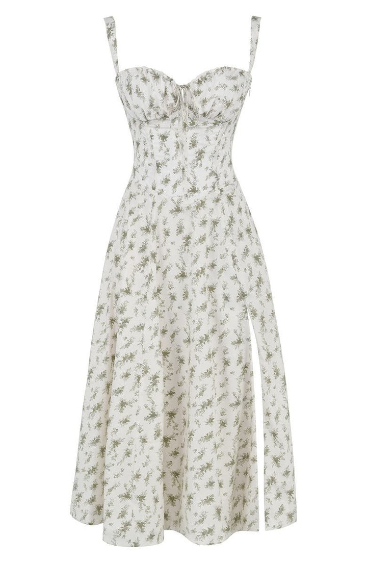 Sophisticated women's midi dress, featuring an elegant and flattering waist design. Very versatile.