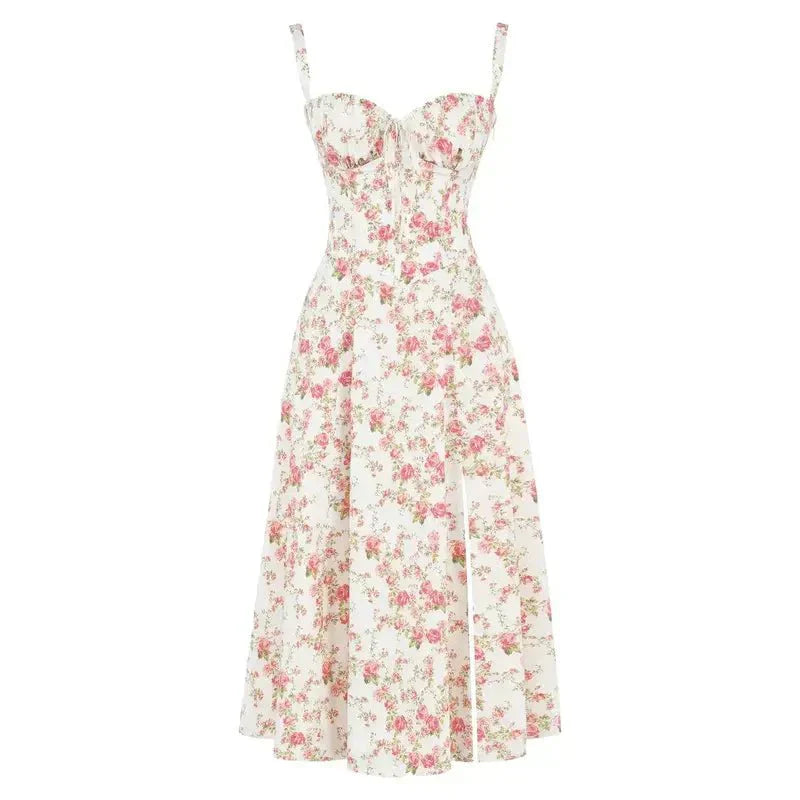 Elegant women's midi dress with a flattering waist, ideal for sophisticated events.