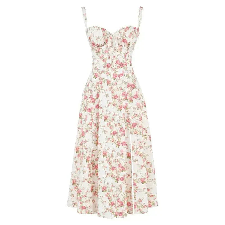 Party-perfect women's midi dress, elegant sweetheart neckline, comfortable & stylish.