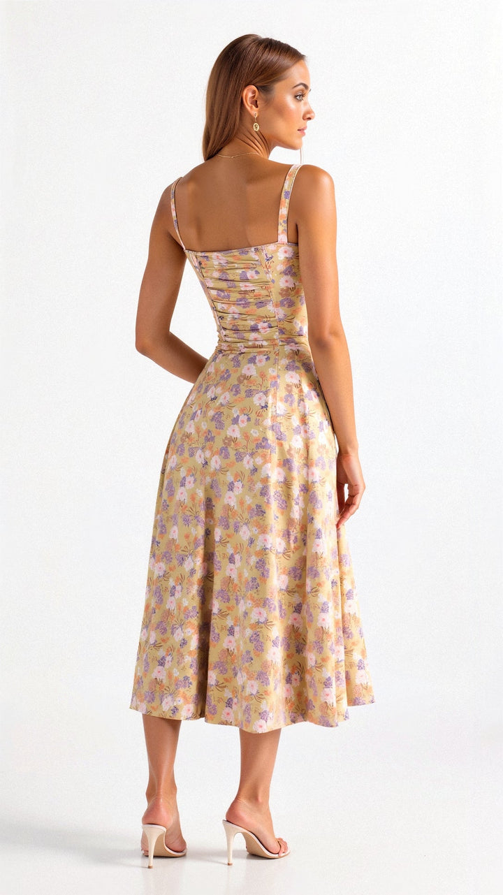 Stylish women's summer dress, sweetheart neckline & adjustable back for parties.