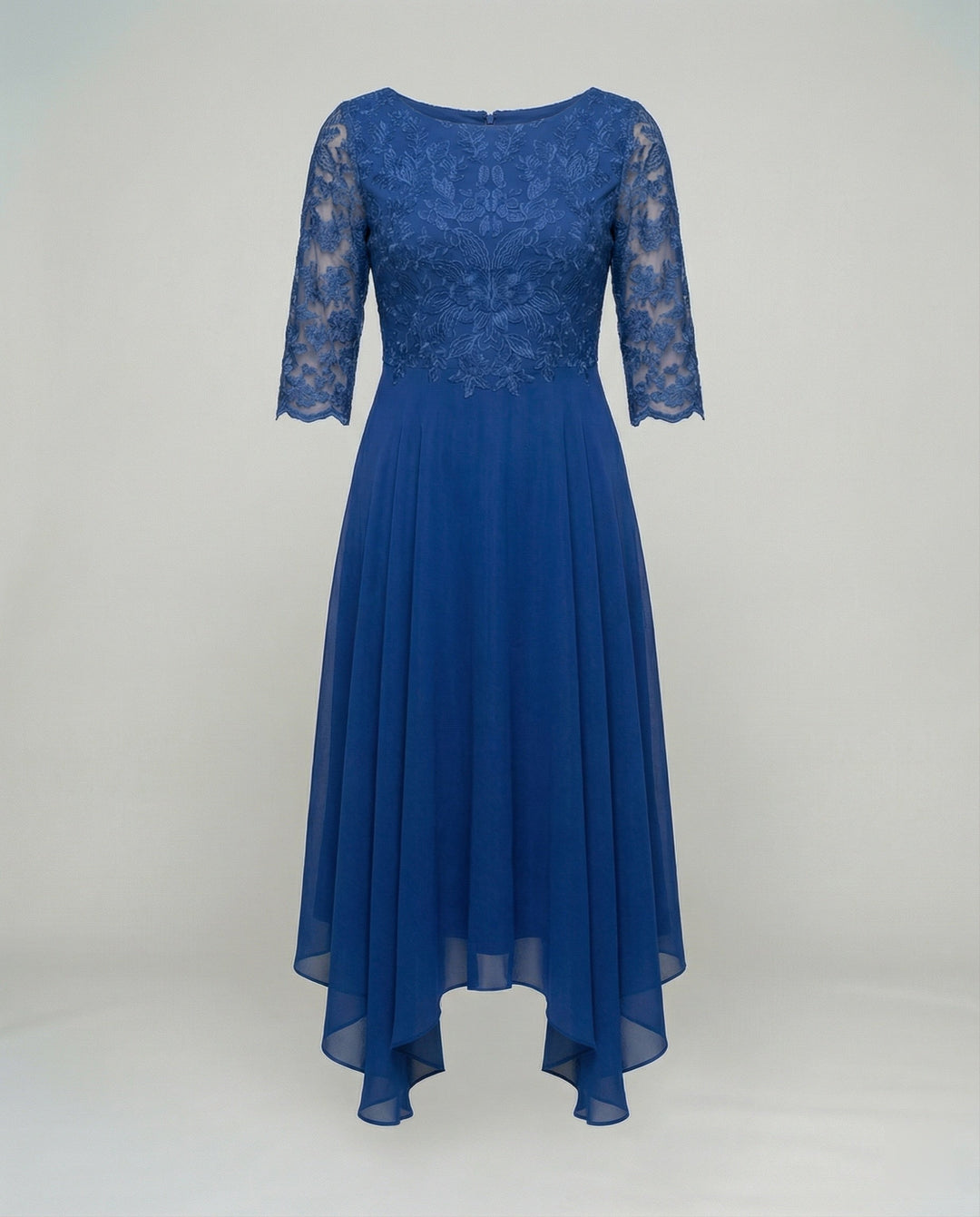 Women's formal midi dress, flowy and comfortable, perfect for an elegant wedding guest look.