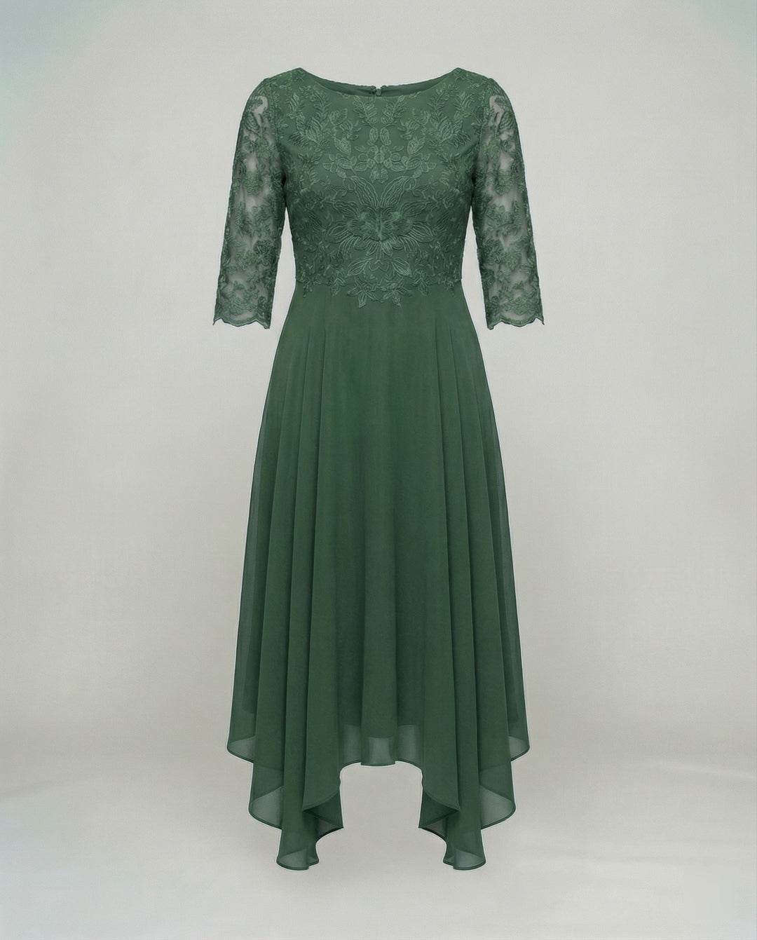 Chic embroidered midi dress, a flattering and comfortable choice for special occasion wear.