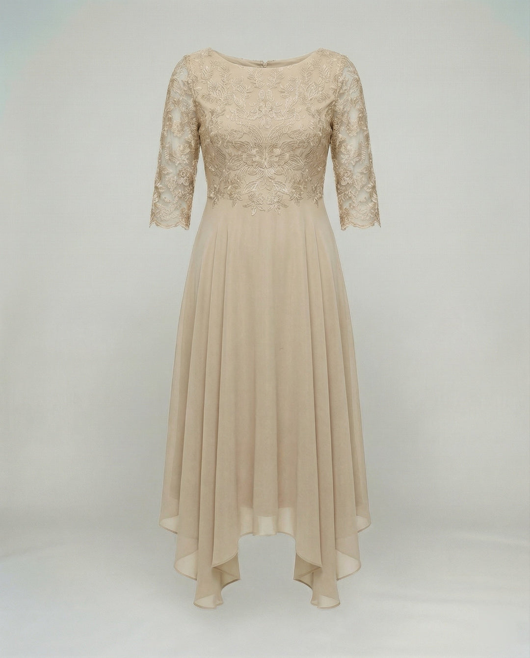 Embroidered flowy midi dress, a chic and flattering choice for women's special occasion wear.