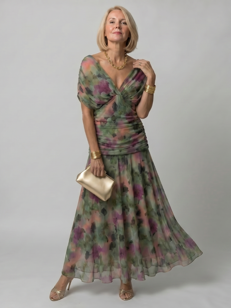 Women's off shoulder midi dress, a casual chic yet elegant choice with a comfortable flow.
