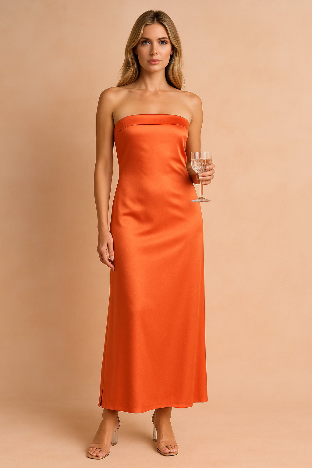 Elegant women's off-shoulder maxi dress, a perfect long evening gown for formal events or wedding guests.
