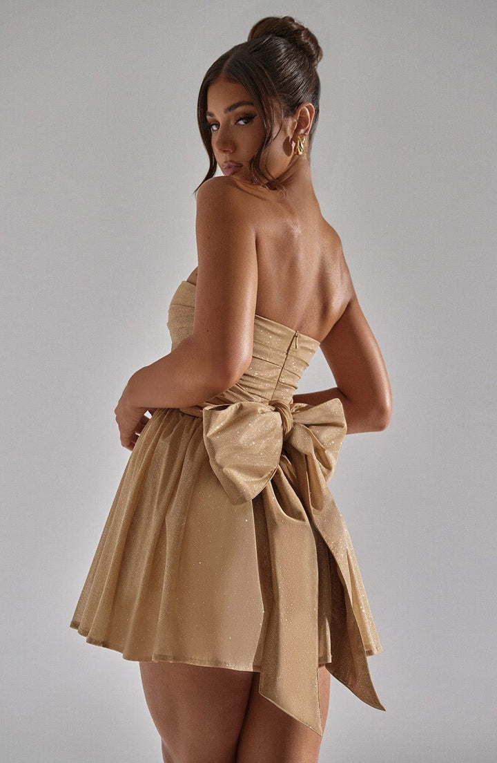 Stylish women's patchwork off-shoulder mini dress, elegant bodycon for cocktail and evening events.
