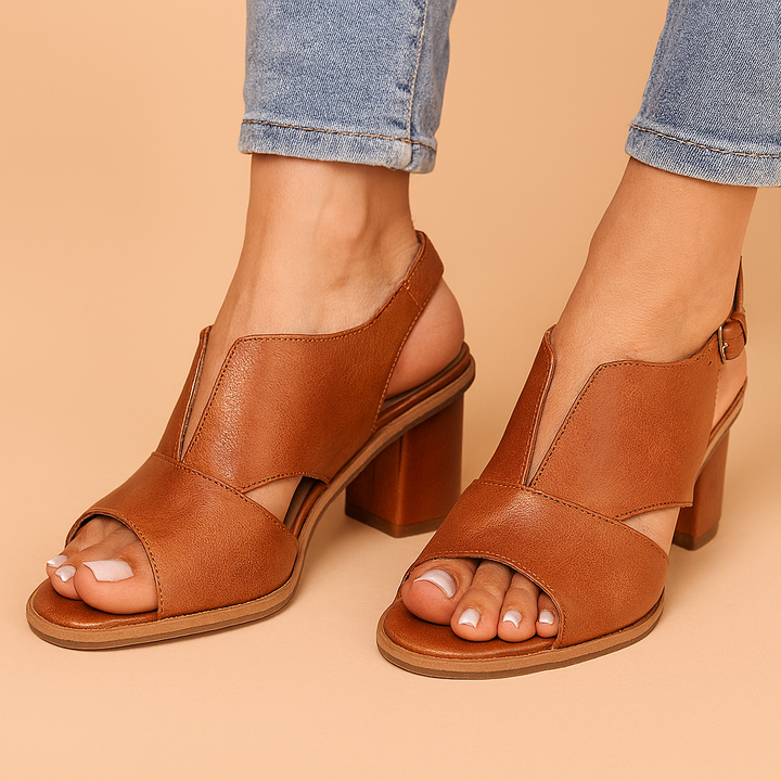 Versatile women's open-toe block heel sandals, combining comfort and elegance for spring & summer fashion.