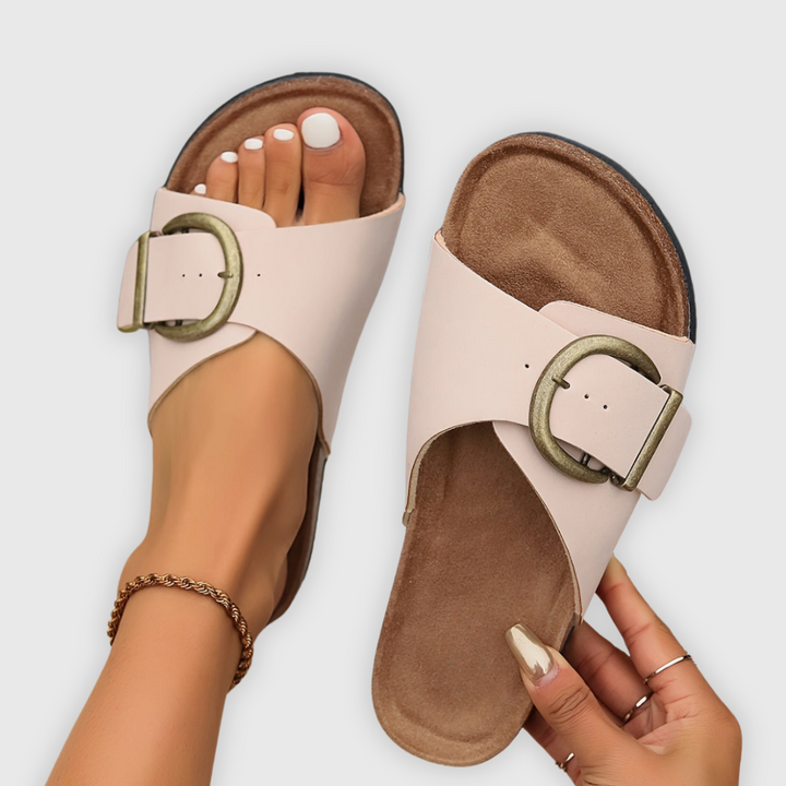 Elegant women's orthopaedic sandals provide all-day comfort & support, perfect for stylish summer wear.