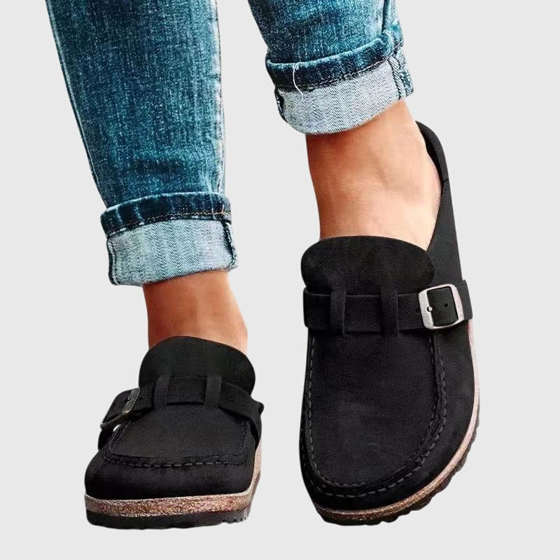 Comfortable women's orthopedic clogs, ideal for pain relief & daily walking, featuring supportive arch and slip-resistant sole.