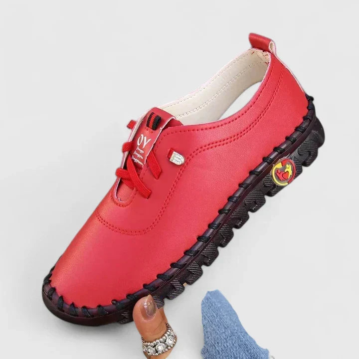 Women's elegant comfort shoes, orthopedic design for foot pain relief, featuring arch support and stability.