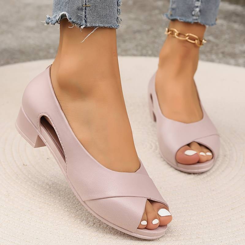 Beige women's elegant orthopedic heeled sandals, versatile comfort footwear with arch support.