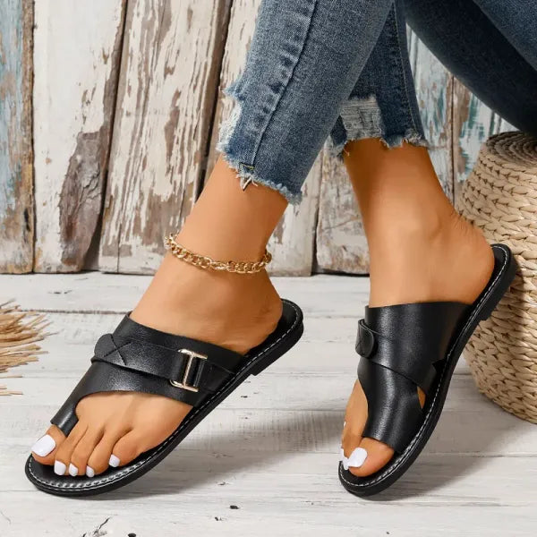 Comfortable women's health footwear: orthopedic sandals with arch support and elegant design for bunion pain.
