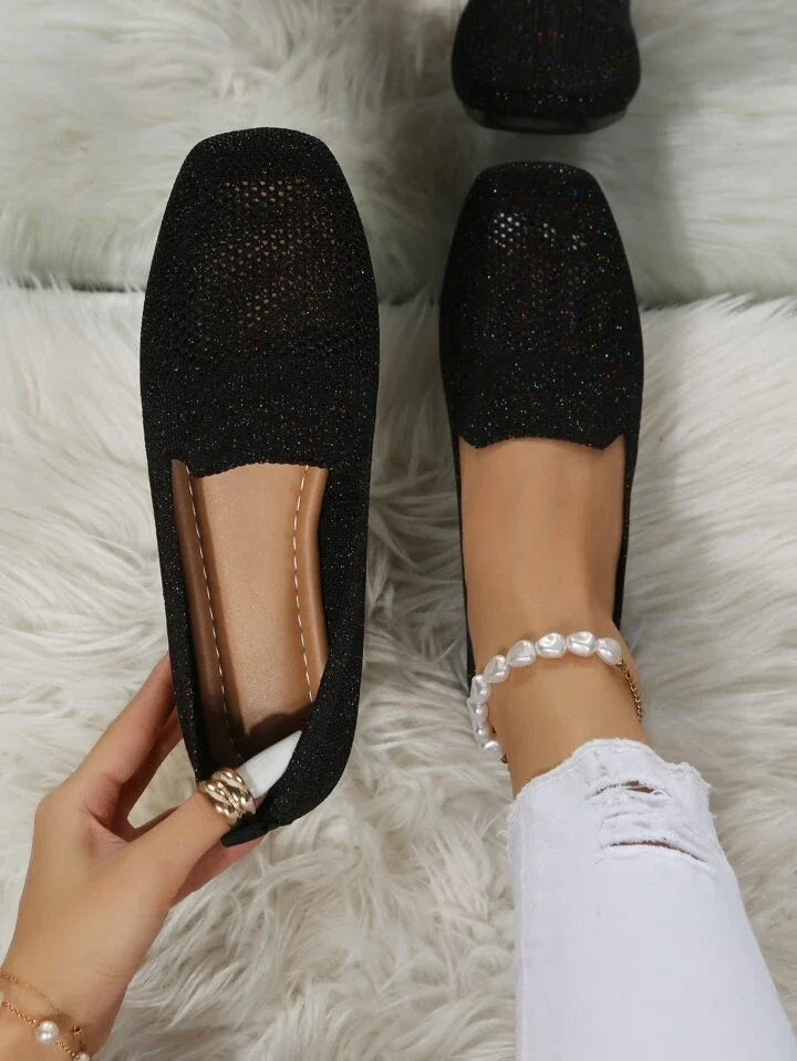 Comfortable women's orthopedic walking shoes with slip-resistant sole. Elegant design for casual, supportive footwear.