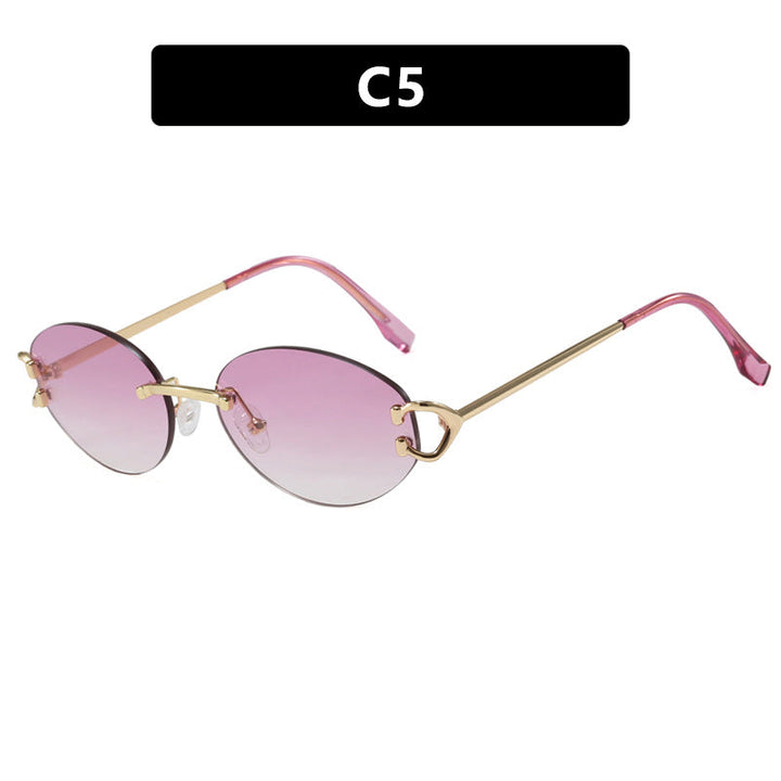 Designer-style women's oval sunglasses, offering excellent UV protection and a fashionable look.