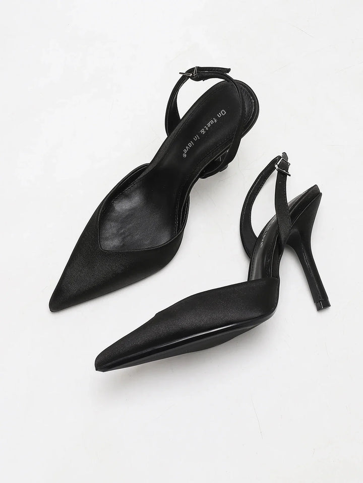 Versatile women's fashion heels: sleek pointed toe slingback shoes for parties or dressy occasions.
