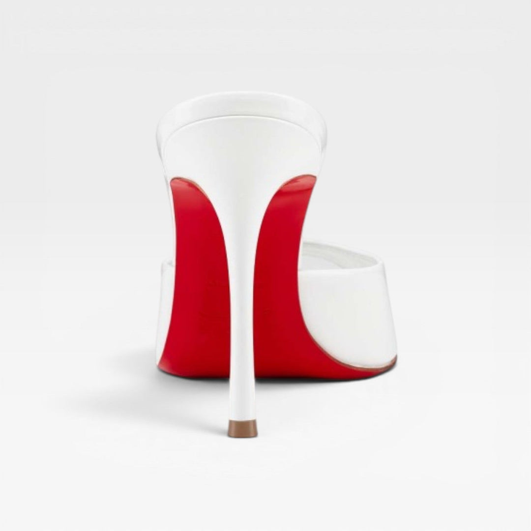 Stylish pointed toe stiletto mules for women, elegant party and evening wear footwear with slip-on design.