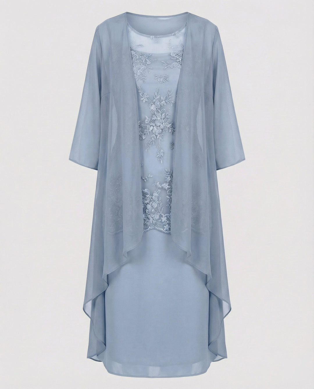 Lilac elegant women's two-piece pants set with 3/4 sleeve top, perfect for versatile everyday chic.