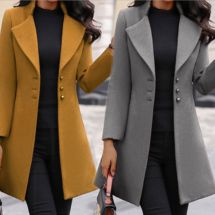 Tailored women's classic blazer, slim-fit for an elegant look. Perfect for business wear & versatile fashion outerwear.