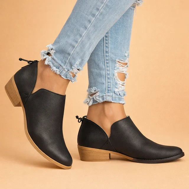 Modern women's slip-on ankle boots for effortless everyday style, versatile and comfortable for any occasion.