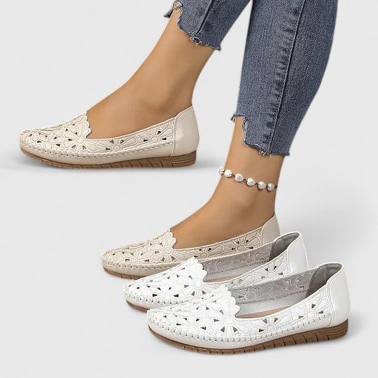 Elegant women's slip-on flat sandals, perfect for daily wear.