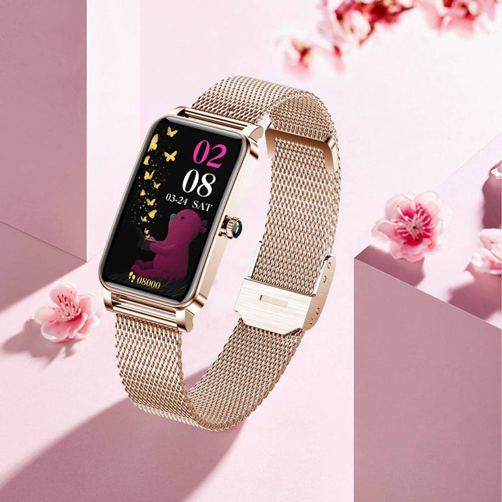 Stylish women's wearable tech, a smart notifications watch & activity tracker. Modern design for elegant ladies.
