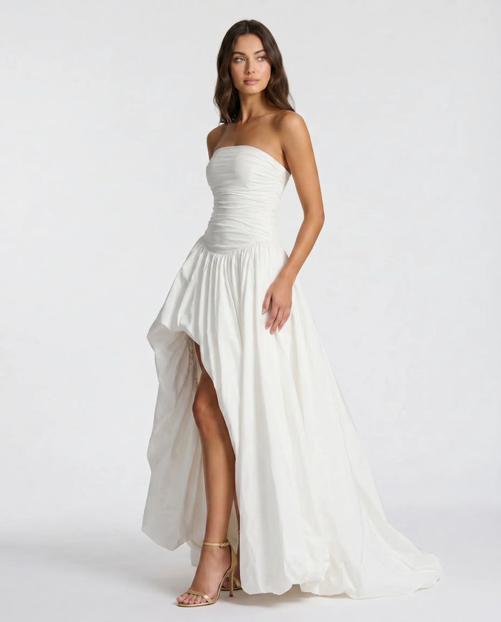 Graceful women's formal maxi dress, an elegant long evening gown for gala events.