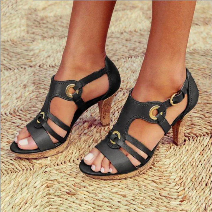 Fashionable women's elegant strap heels for parties, evening wear, or formal occasions. Very stylish.