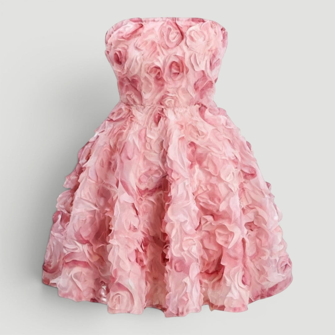 Chic strapless mini dress for women, an elegant choice for cocktail parties & evening events.
