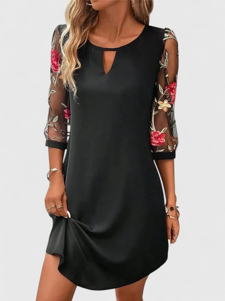Sophisticated women's cocktail dress, perfect for summer formal events & parties. Timeless elegant design.