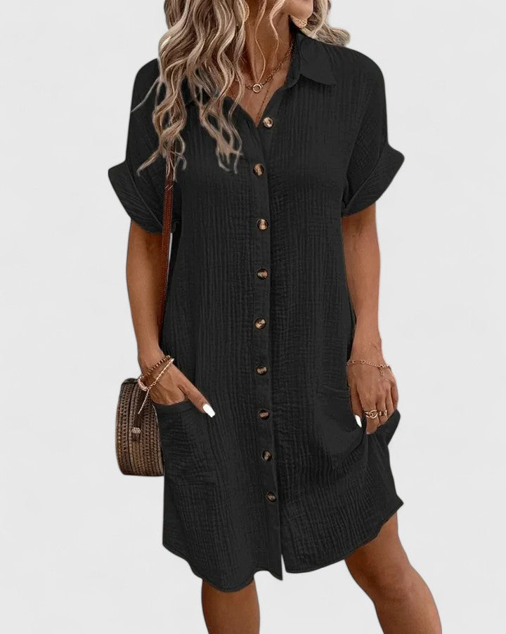 Effortlessly elegant women's midi dress, a must-have summer piece for everyday style.