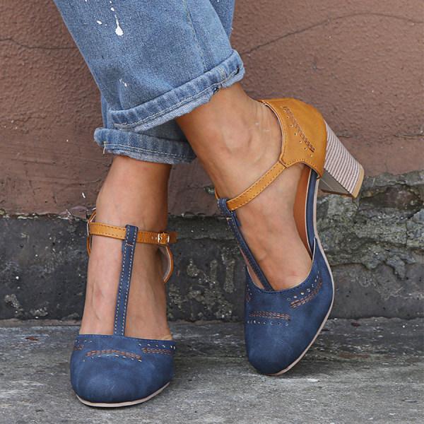 Versatile T-strap dress heels for women. Elegant comfort footwear, perfect for formal events or sophisticated fashion.