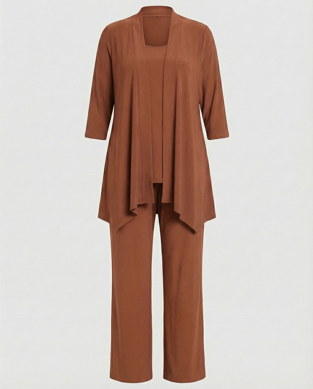Versatile women's three-piece suit set with blazer, vest, & pants for modern professional fashion.