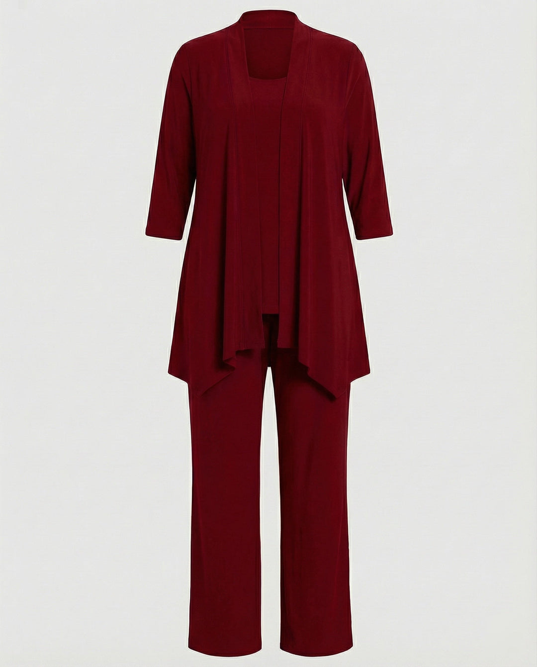 Chic women's vest, part of a three-piece professional pantsuit, enhancing a formal business look.