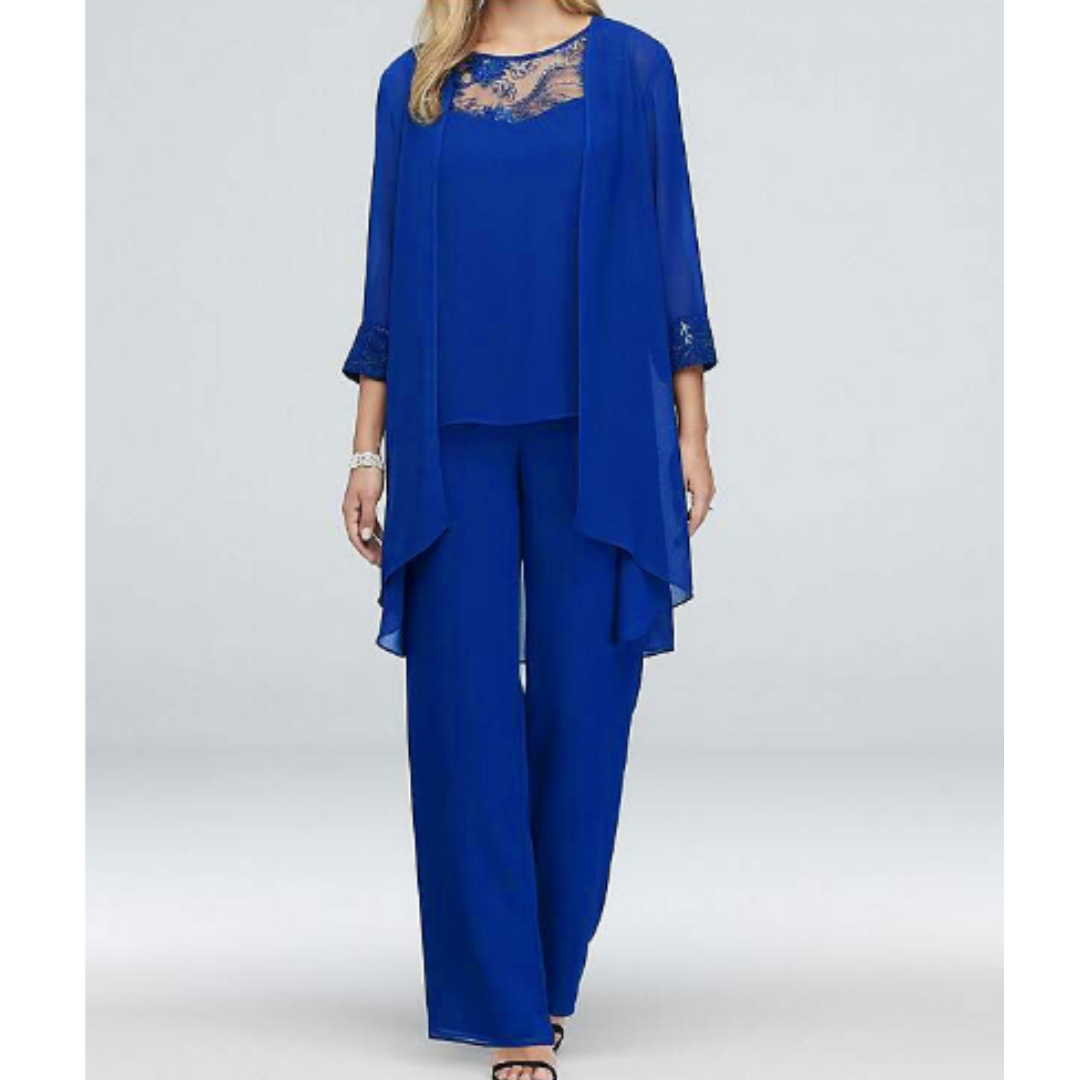 Elegant women's three-piece set, loose fit, perfect for special occasions & parties. Chic and comfortable.